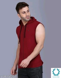 Men's Casual Hooded Tshirt - XL